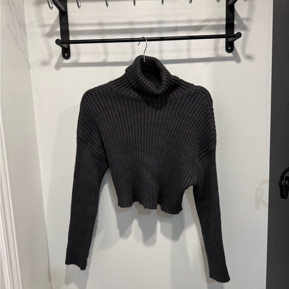 Garage Charcoal Grey Turtleneck Sweater